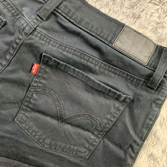Levis Shorts Womens Black 29 Shortie Jorts Denim Summer Beachy Travel Vacation - Picture 1 of 16